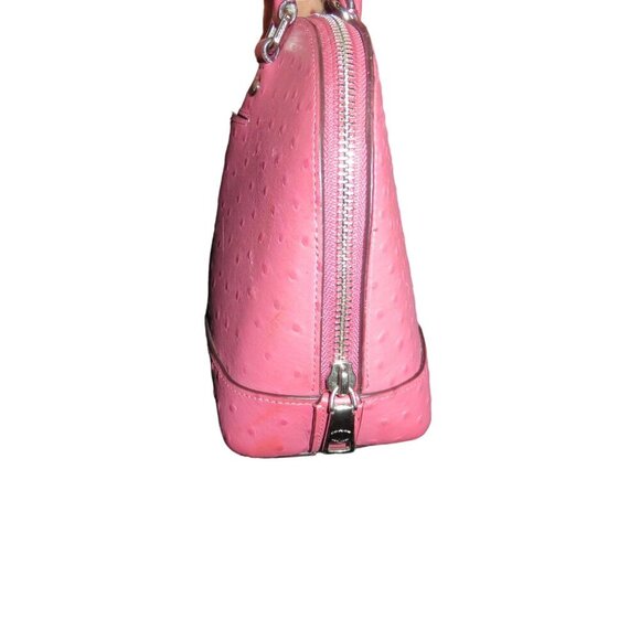 Coach Mini Dome Sierra Ostrich Embossed Leather Top Handle Satchel F66932 Adorab - Picture 4 of 11